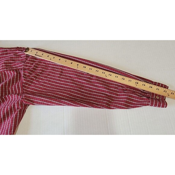 US Expedition Men's Long Sleeve Button Down Shirt Red Plaid Flannel XL Cotton - Picture 7 of 11